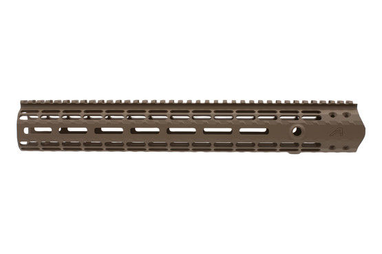 Aero Precision Enhanced Gen 2 M-LOK AR-308 M5 Handguard with 15-inch length features a continuous picatinny top rail and in FDE Cerakote.